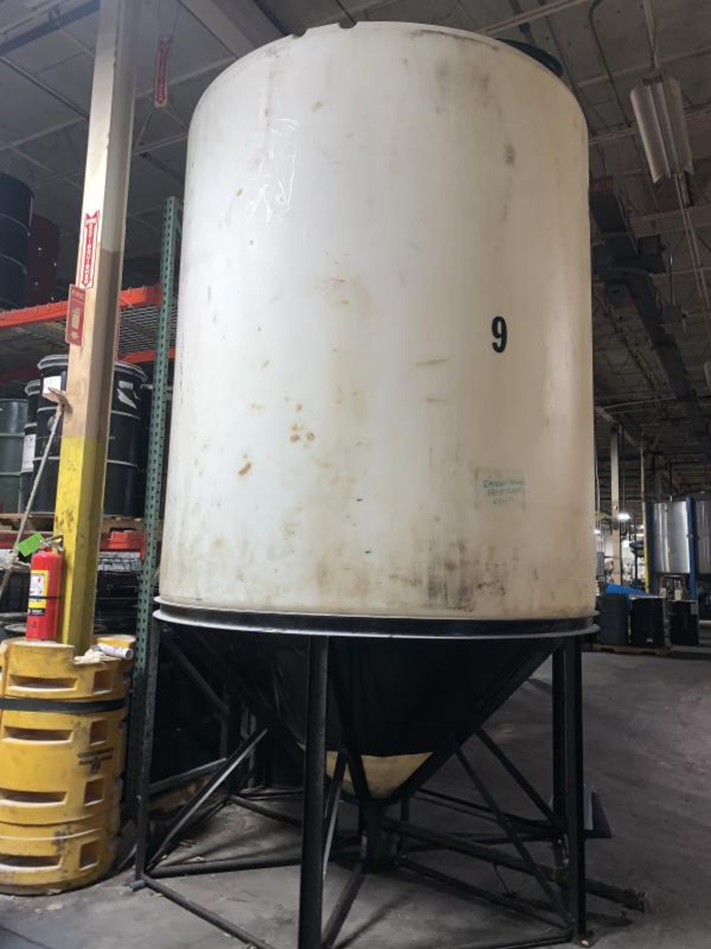 2000-Gallon Poly Storage Tank on Miold Steel Based . $200 Loading Charge; - Image 2 of 2