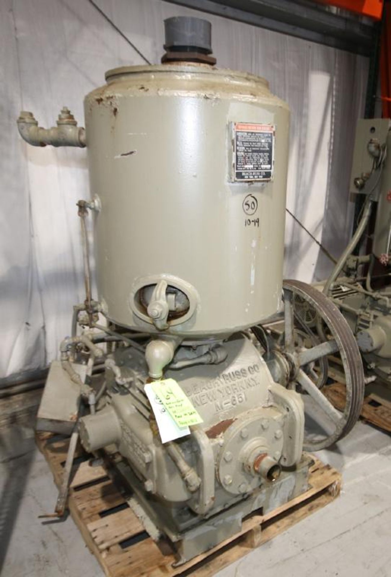 Beach Russ 15 hp Vacuum Pump, S/N 96219, Pump Size 250/RU, 1750 RPM, 230/460 V, 3 Phase (Located