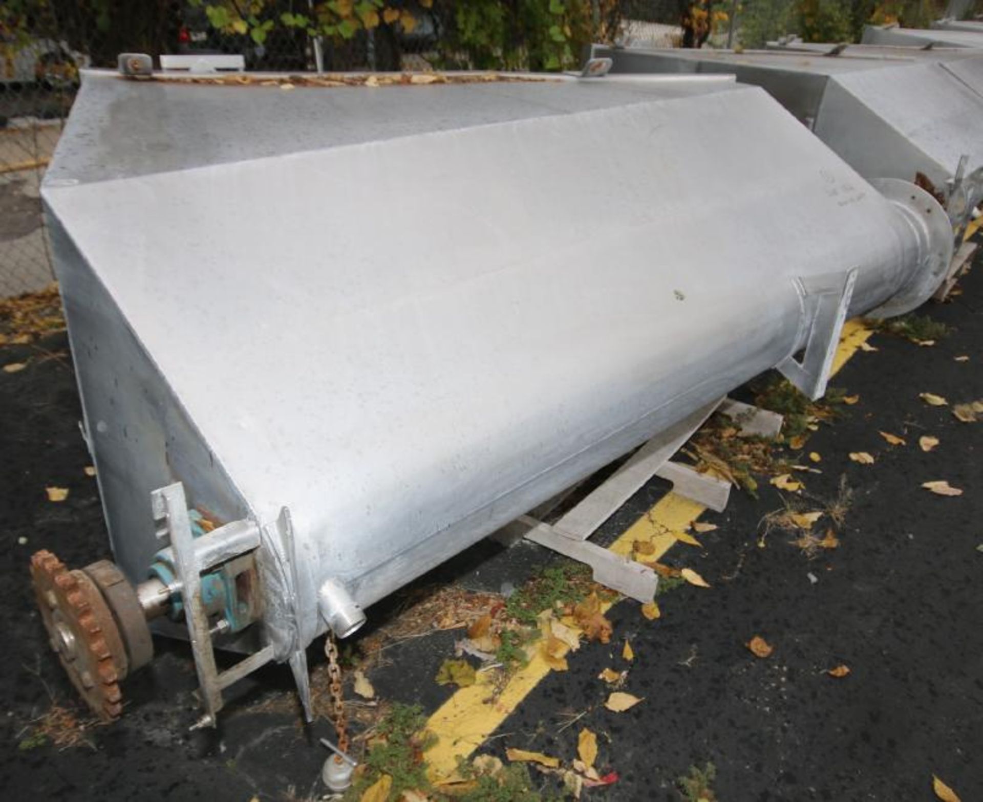 All S/S Auger Bin Conveyor, with Inside Dim. 8 ft L x 36" W x up to 92" Deep, with 11" S/S Bottom - Image 3 of 3