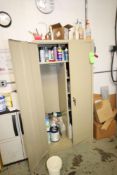 Double Door Vertical Shop Cabinets, with Contents, Including Welding Rods, Bar Threader Kits, Shop