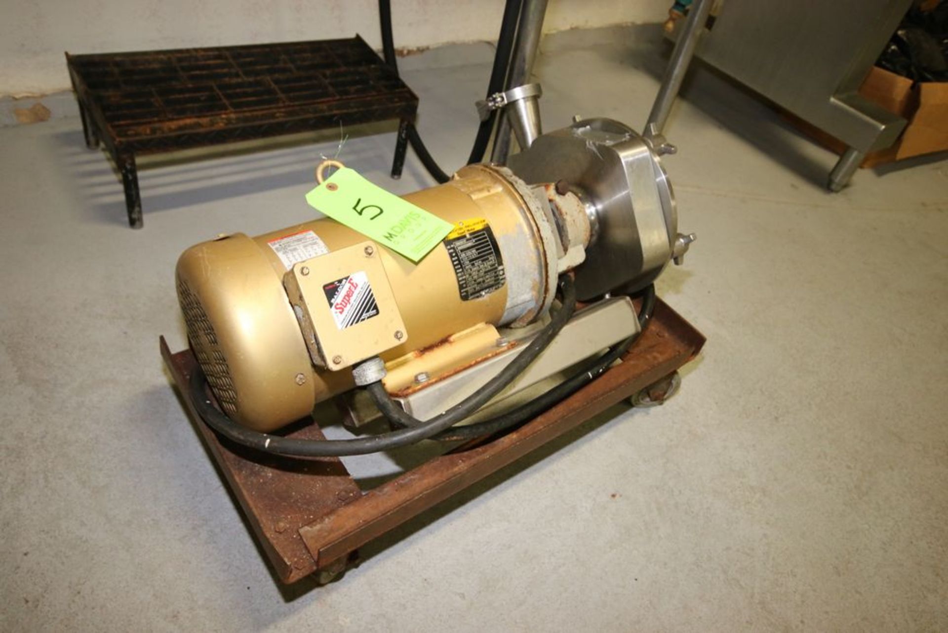 Fristam 5 hp Centrifugal Pump, M/N FPX1741-190, S/N FPX1741006886, with Baldor 1750 RPM Motor, - Image 4 of 8