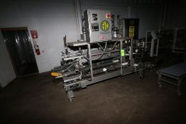 Hartness Top Case Sealer, S/N 17-173, with 8-1/2" W Power Conveyor, Mounted on Portable Frame (DA)