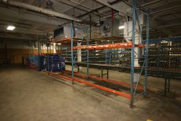 Sections of Pallet Racking, Aprox. 90" H - 121" H Uprights, with Cross Beams, Includes Some Wire