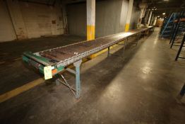 Rapistan Power Roller Conveyor, Aprox. 27-1/2" W rollers, with Adjustable Skate Conveyor, Total