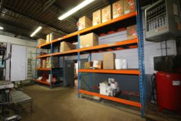 2-1/2 Sections of Pallet Racking, with (4) 13' Tall Uprights, with (20) 102" W Cross Beams,