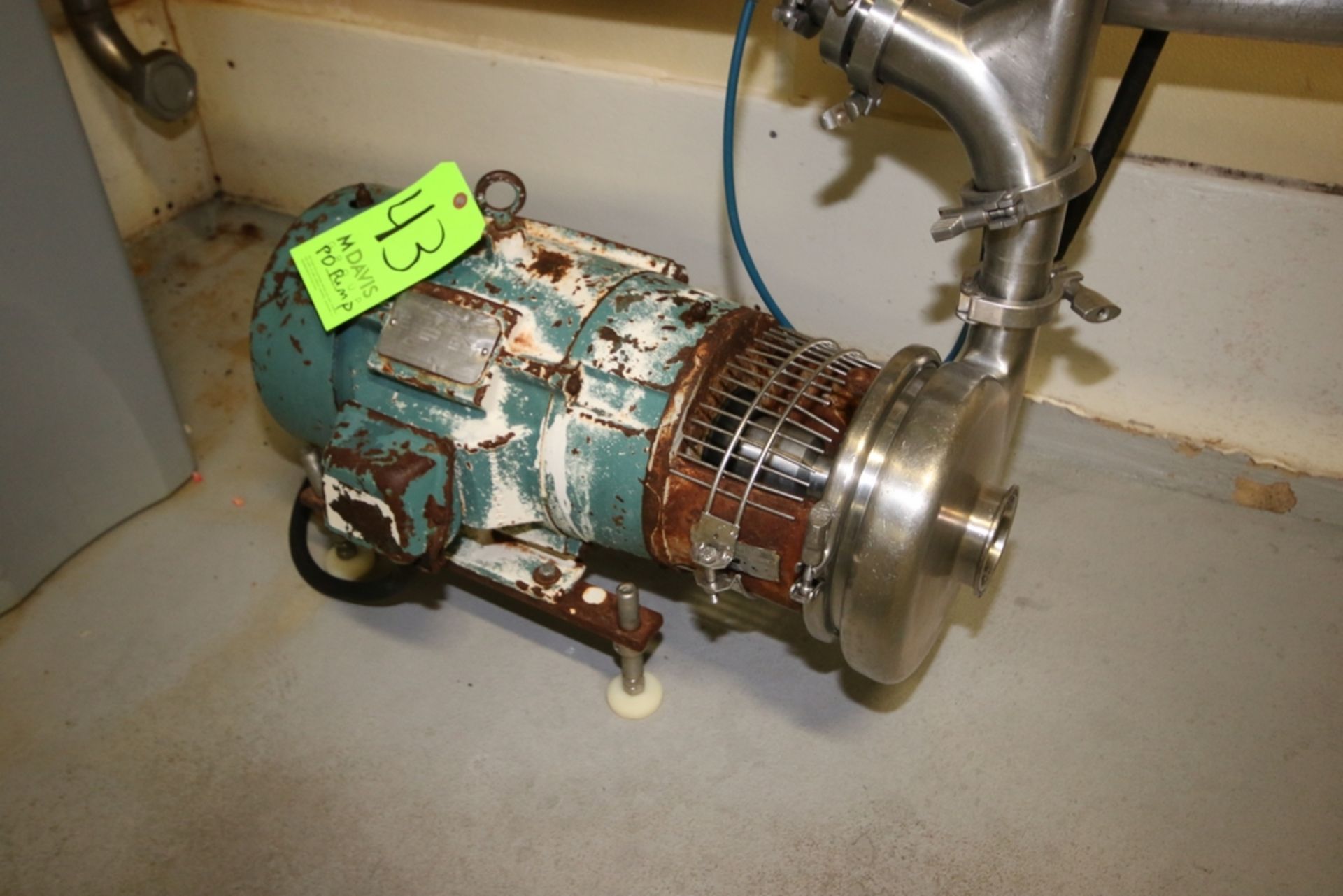 Tri-Clover 7.5 hp Centrifugal Pump, M/N C328MD21T-5, with 1755 RPM Motor, with 3" Clamp Type Inlet/ - Image 3 of 4