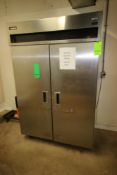 Delfield Double Door S/S Refrigerator, Overall Dims.: Aprox. 51" L x 32" W x 79" H (DA)
