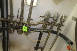 Tri-Clover 2" S/S Air Valves, with 2" S/S Clamps, Some with Manifold (NOTE: Located Above Head in