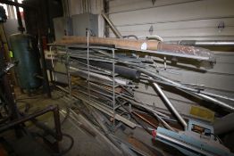 Contents of Back Wall, Includes Conduit & Stock Rack, (2) Portable Vertical S/S Pan Rack Units