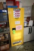 JustRite Flammable Storage Cabinets, (1) 22 Gal. Capacity Vertical Cabinet, M/N Sure-Grip EX, and (