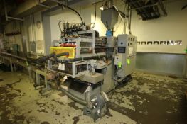 BULK BID LOT #179 TO LOT #182-UNILOY 6-HEAD HDPE BLOW MOLDER, WITH TRIMMER, DYCO BAGGER, AND