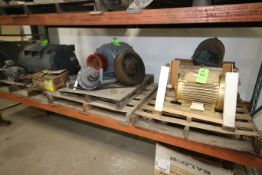 Lot of Assorted Motors, Includes Reliance 50 hp Motor, Allice Charlmer 150 hp Motor, U.S. Motor 10