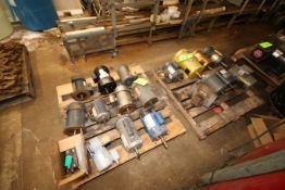 2-Pallets of Misc. Motors, hp Ranging from: 3/4 hp-5 hp, Manuf. by Dayton, Baldor, and Other Misc.