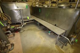 S/S Platform Between (2) Flavor Tanks, Aprox. 203" L x 23" W x 18" H (DA)