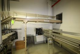 Plastic Process Equipment Power Conveyor, Aprox. 12' L x 18" W Belt, Stands Aprox. 85" Above