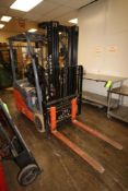 Toyota 2,500 lb. Electric Sit-Down Forklift, M/N 8FBE15U, S/N 12300, with Side Shift, with Triple