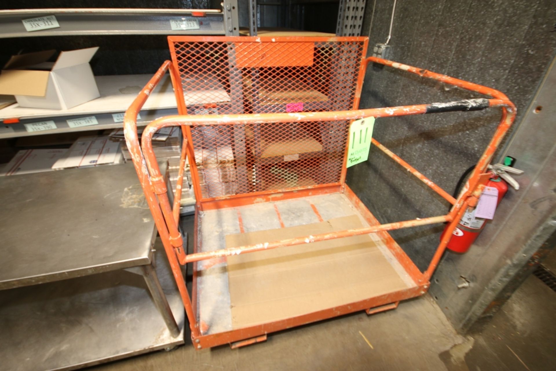 Forklift Man Basket, with Fork Inserts & Mounted on Casters, Aprox. 40" L x 46" W - Image 2 of 2