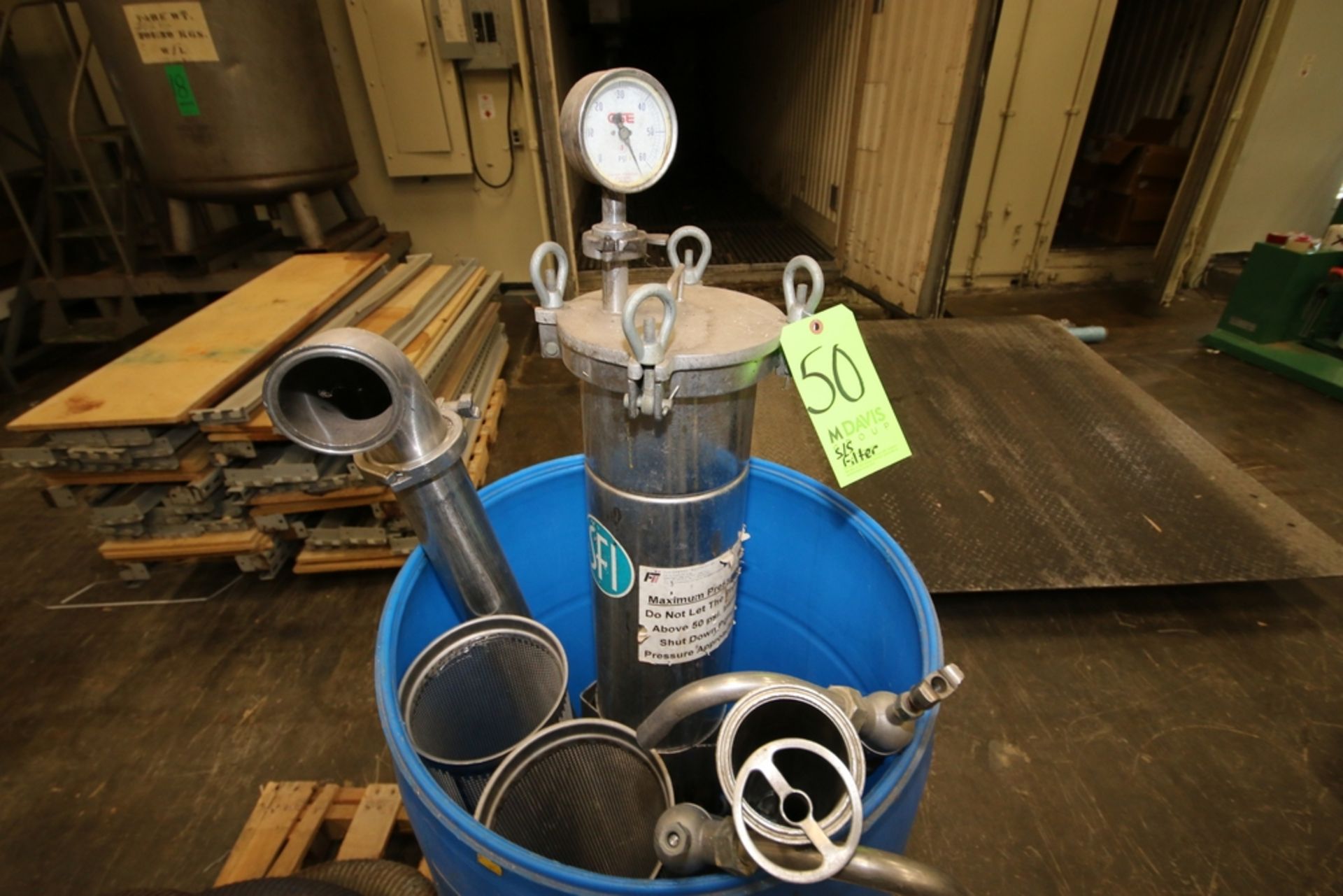 SFI S/S Filter, S/N 4387, with Accessories, with Assorted S/S Parts & Transfer Hose - Image 2 of 3