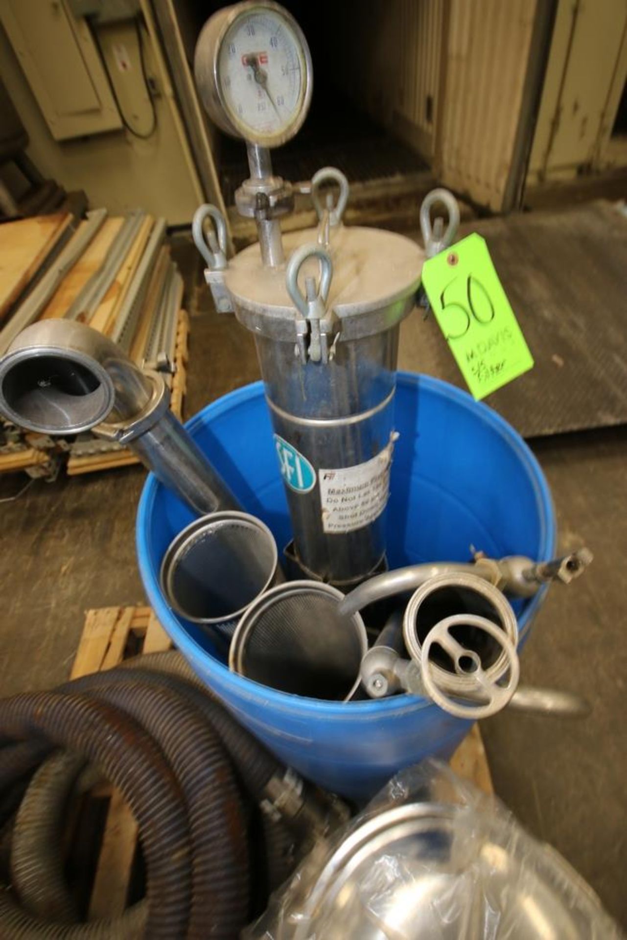 SFI S/S Filter, S/N 4387, with Accessories, with Assorted S/S Parts & Transfer Hose - Image 3 of 3