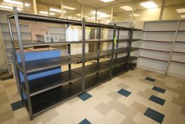 Sections of Aluminum Shelving, Overall Dims.: Aprox. 4' L x 2' W x 6' H