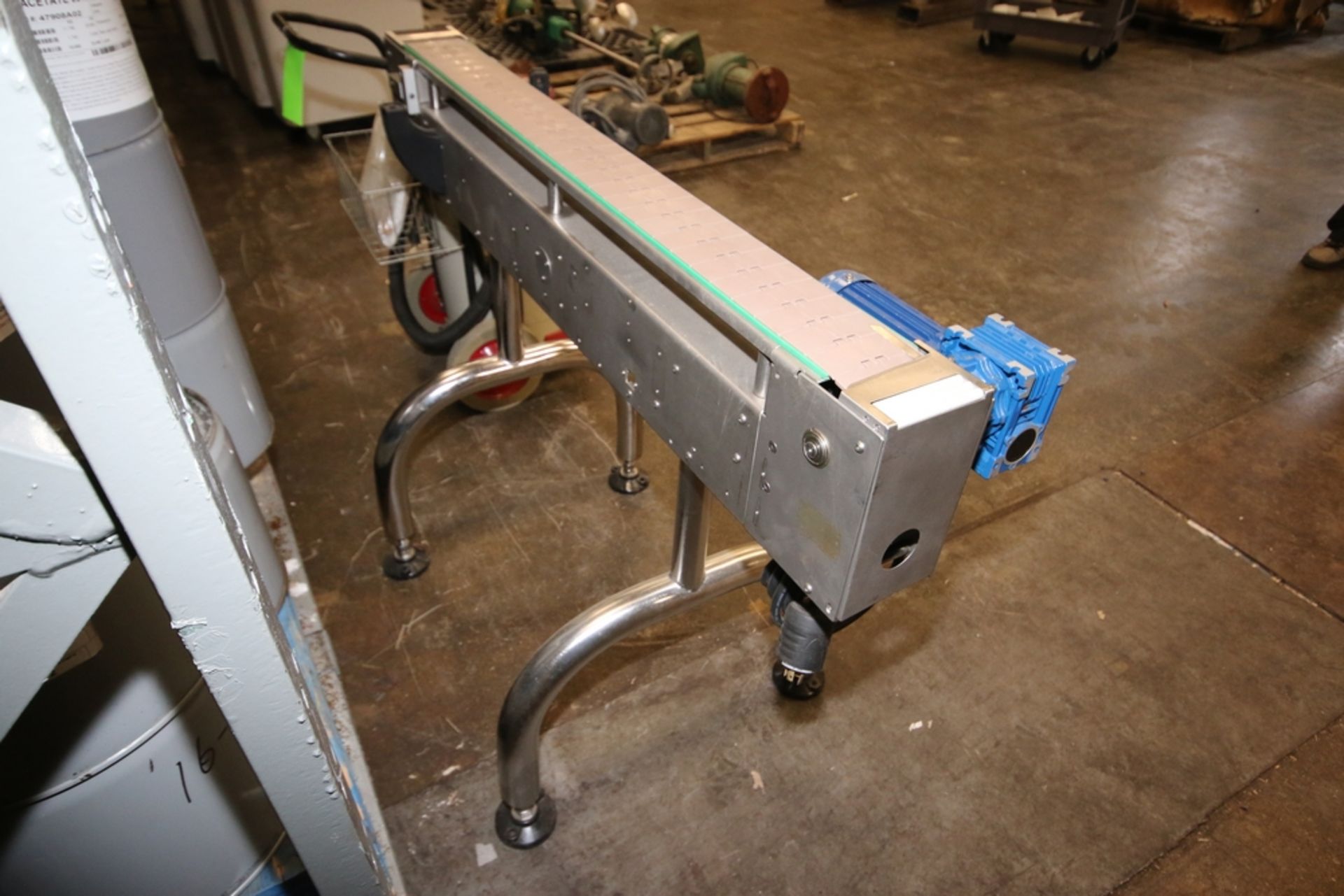 Straight Section of S/S Conveyor, Aprox. 4" W Belt, 52" Overall Length, Sits 37-1/2" Off of Floor, - Image 3 of 3