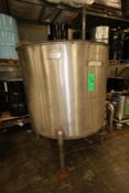 Perry Pro 500 Gal. S/S Single Wall Tank, M/N 500GALMB, S/N A7066, with Side Mounted Agitation &