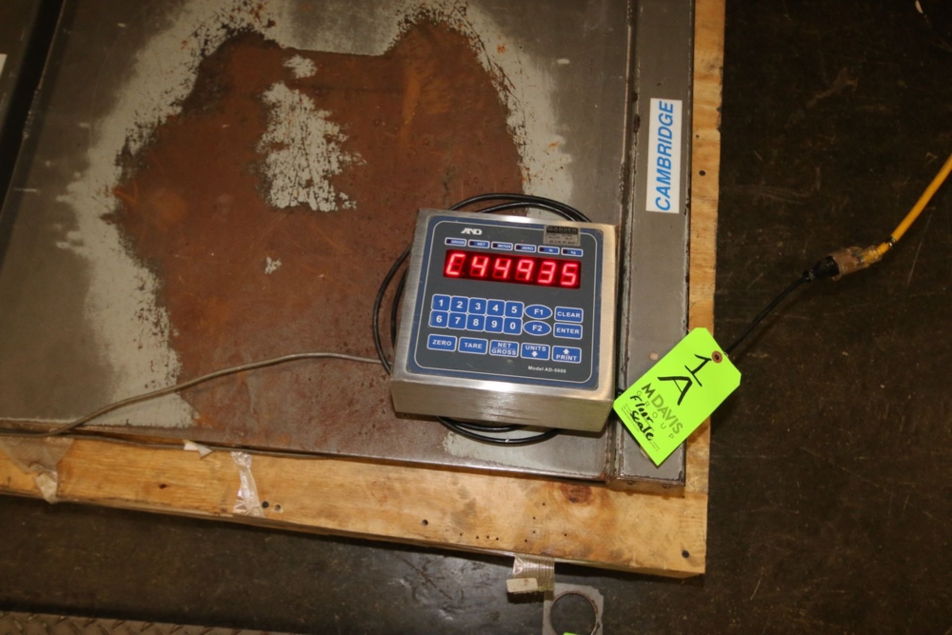 AND S/S Floor Scale with Ramp, M/N AD-5000, with Aprox. 30" L x 30" W Floor Platform, with Digital - Image 2 of 3