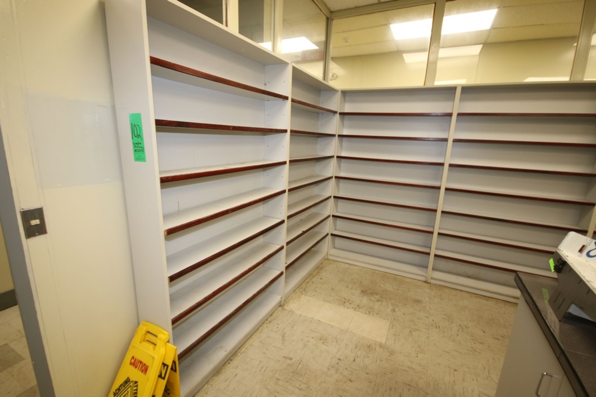 Sections of Wooden Lab Shelving, Section Overall Dims.: Aprox. 7' H x 4' W