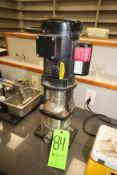 Grundfas 0.75 hp Vertical Lab Pump, with Baldor 3450 RPM Motor, with Clamp Type Inlet/Outlet
