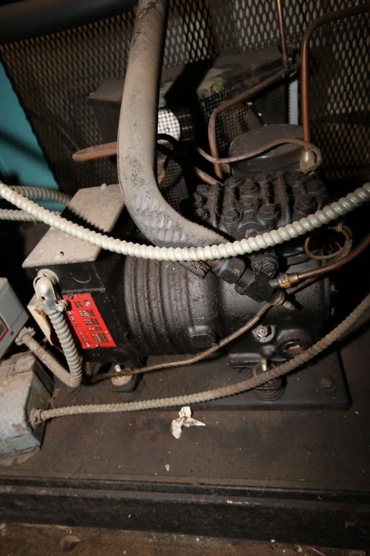 Refrigeration Compressor, with Gauges & Framing, with Forklift Bumpers on Frame (NOTE: Frame - Image 2 of 3