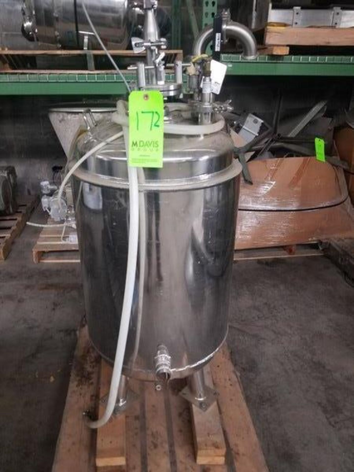 30 Gal. 316 L S/S Tank, 95 PSI Jacket, Mounted on S/S Portable Frame (LOCATED IN FT. WORTH, TX--