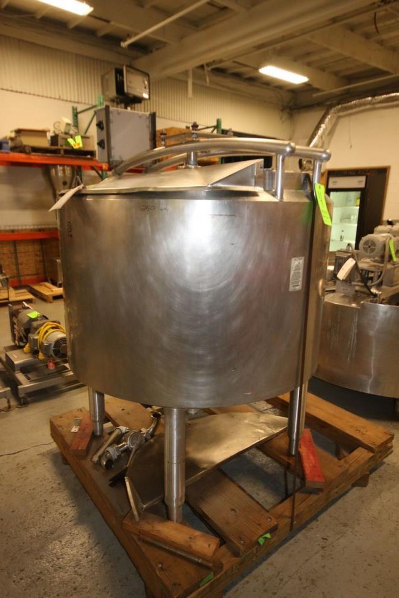 Cherry-Burrell Aprox. 250 Gal. S/S Cone Bottom Processor, with S/S Sweep Agitation, Internal Tank - Image 2 of 7