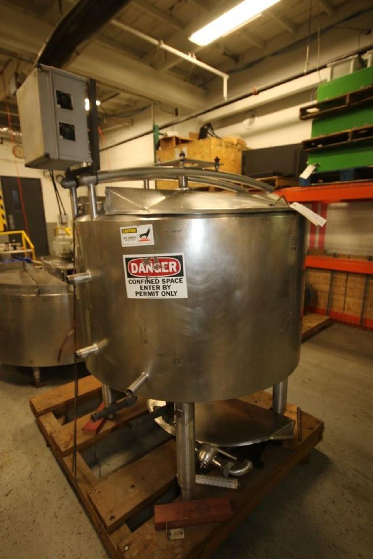 Cherry-Burrell Aprox. 250 Gal. S/S Cone Bottom Processor, with S/S Sweep Agitation, Internal Tank - Image 5 of 7