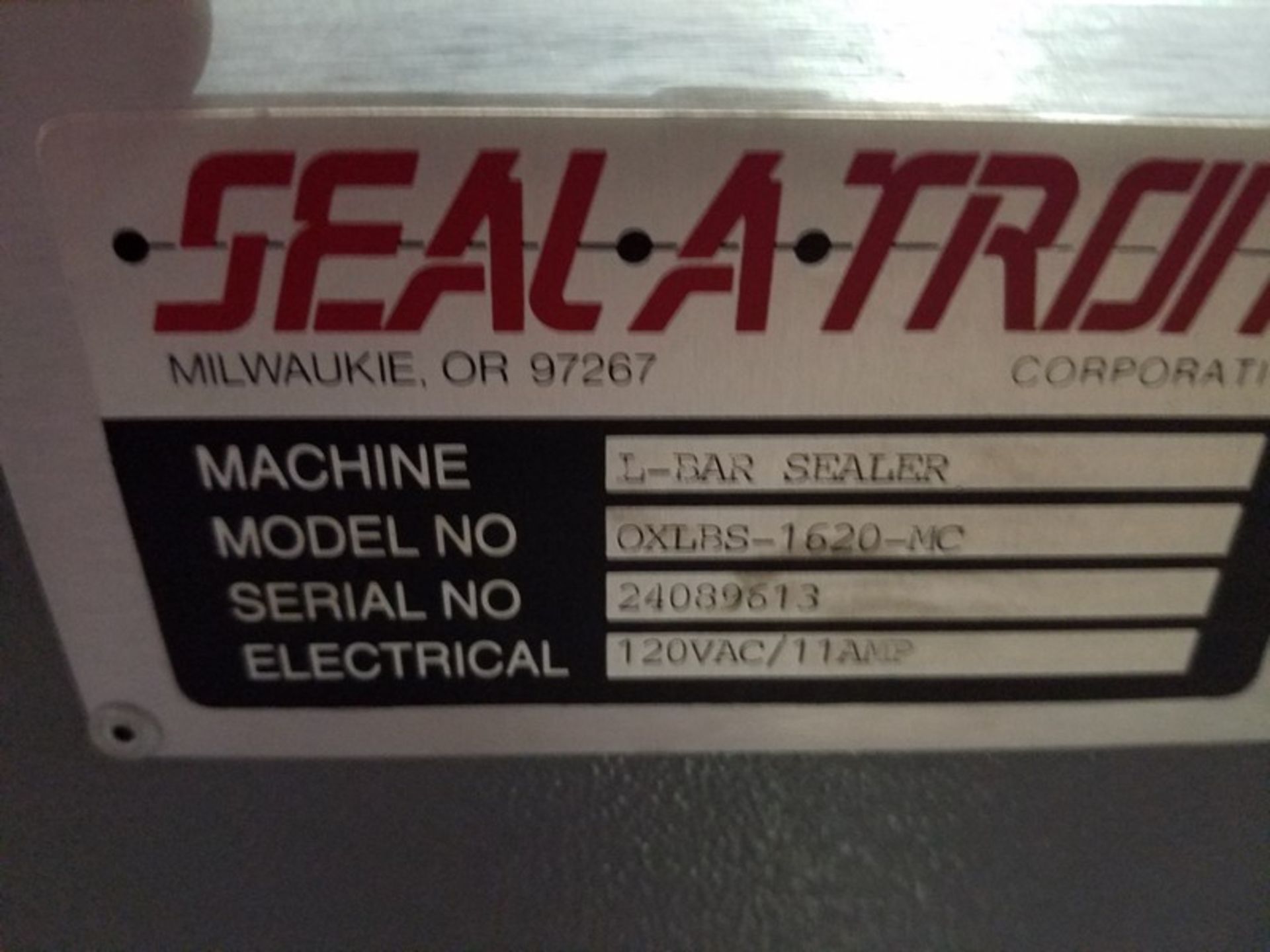 Seal-A-Tron L-Bar Sealer, M/N OXLBS-1620-MC, S/N 24089613, 120 VAC/11AMP (LOCATED IN FT. WORTH, - Image 5 of 5