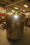 St. Regis 500 Gal. S/S Processor, S/N 450-9252, with 50 PSIG Heat Exchange Jacket, with (2) S/S