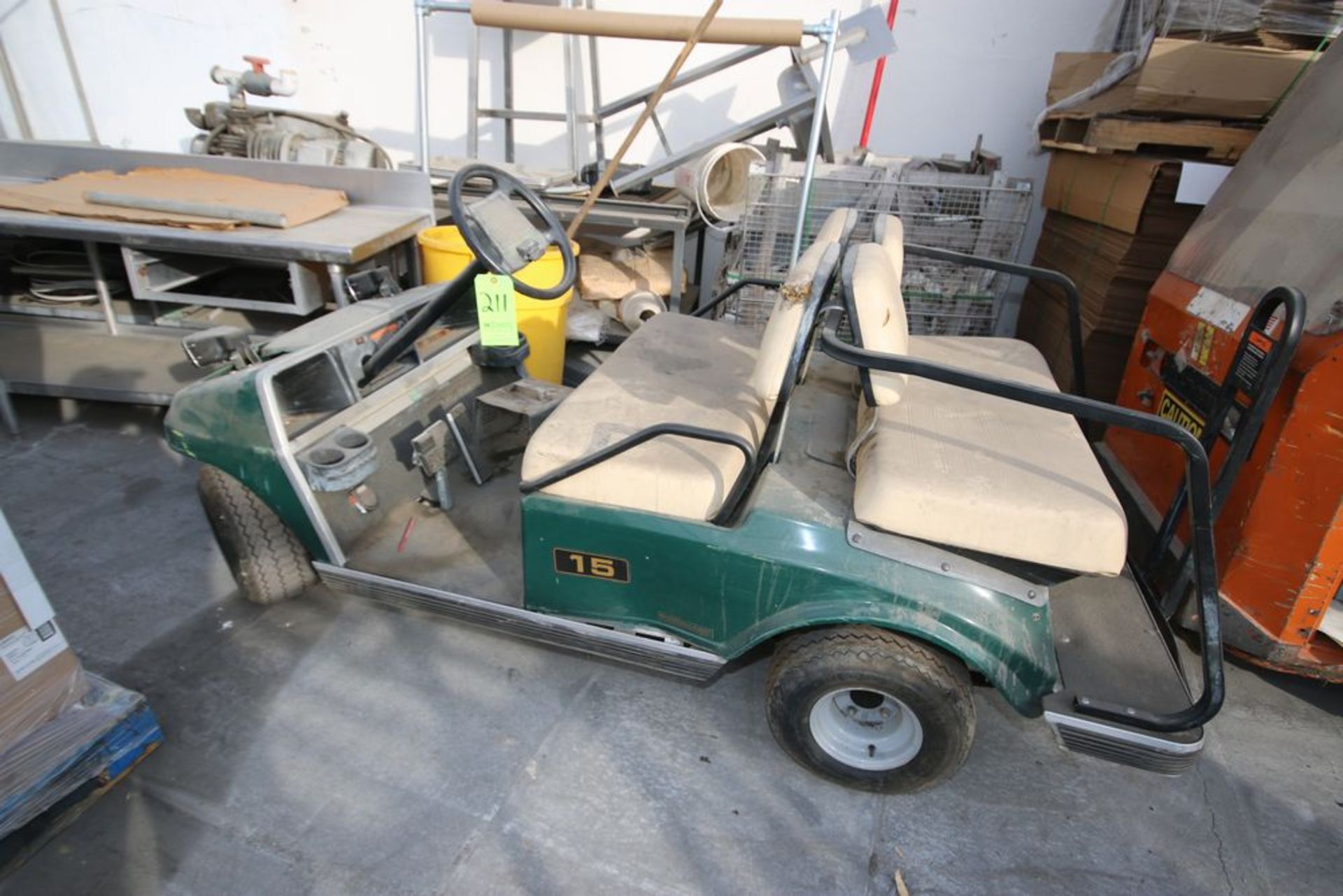 Club Car 4-Seater Electric Golf Cart, with Head Lights, #15 Cart (LOCATED IN COLTON, CA--RIG FEE $ - Image 2 of 2