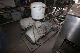 Busch 15 hp Vacuum Pump, with Toshiba 1165 RPM Motor, Mounted on Portable Frame (LOCATED IN