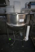 Lee 75 Gal. S/S Kettle, M/N 75D, S/N 417U, with Bottom Half Jacket, Mounted on S/S Legs (LOCATED