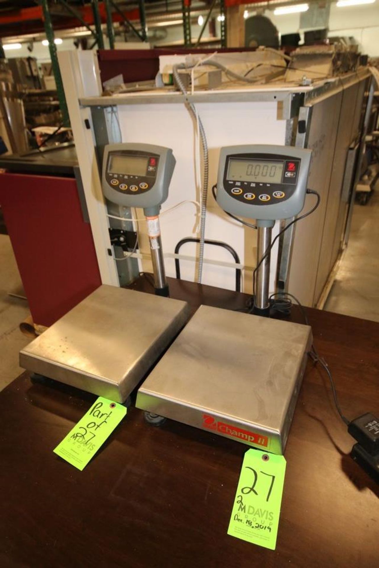 Ohaus S/S Digital Platform Scales, M/N CD-11, with Aprox. 14" L x 12" W S/S Platforms, with