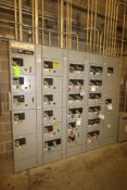 Cutler-Hammer 25-Bucket Motor Control Center, Series 2100, Overall Dims.: Aprox. 100" L x 19" W x