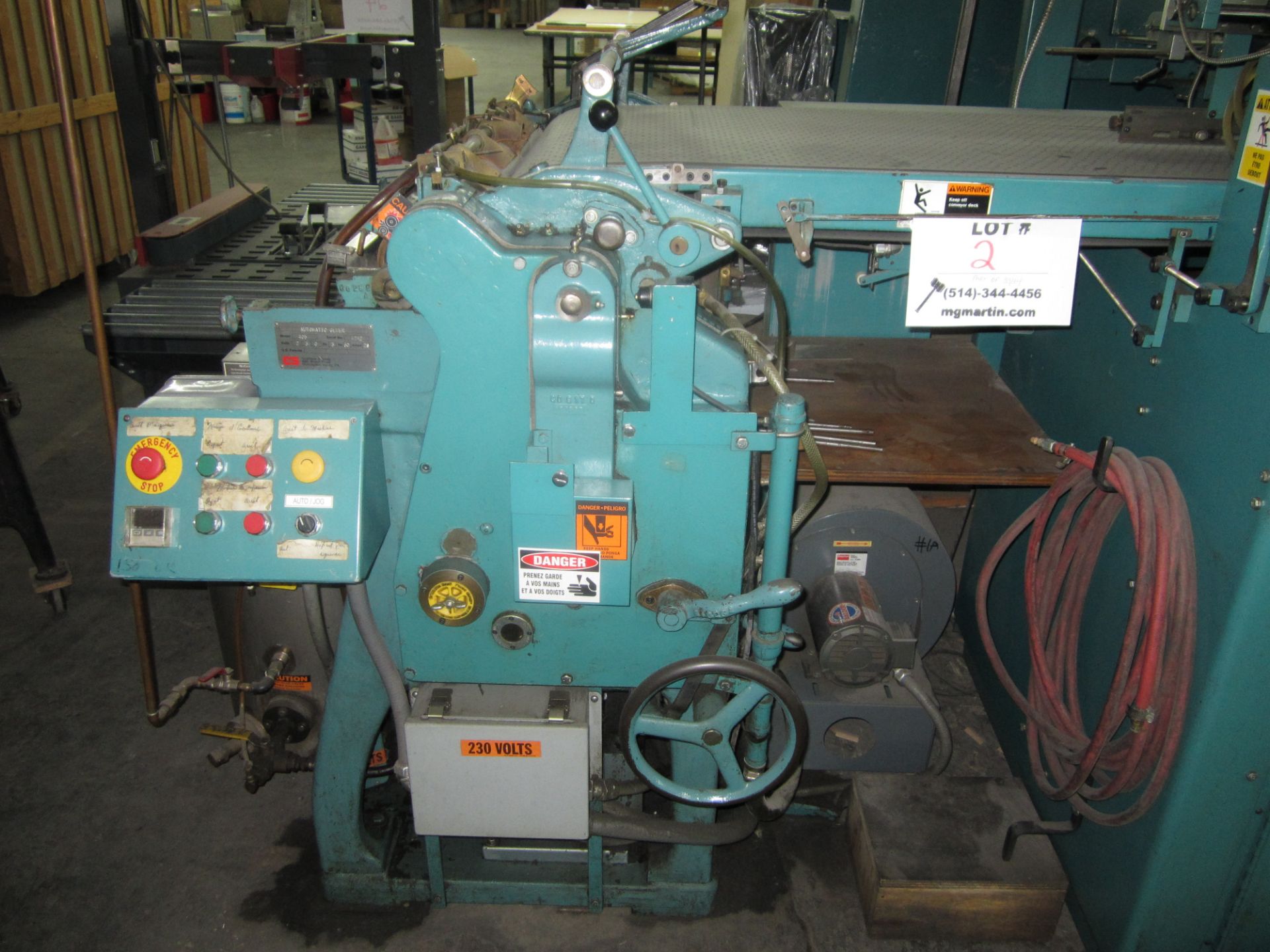 INCLUDING: CRATHERM & SMITH WRAPPER #1142 MODEL BNS SPOTTER 56 MODEL RBS S/N 56 AUTOMATIC GLUER ,ETC - Image 8 of 26