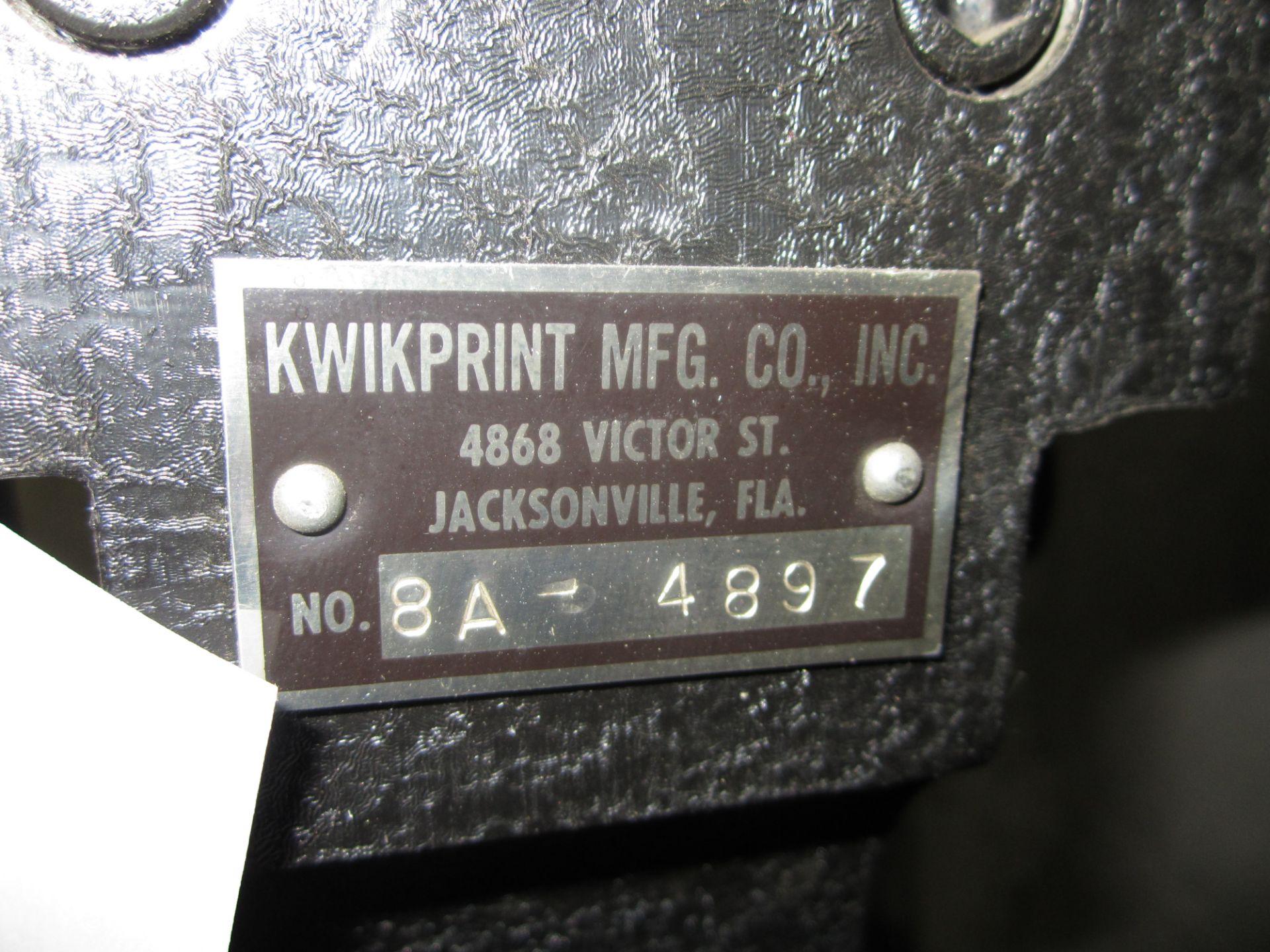 KWICKPRINT HOT STAMPING MACHINE - Image 2 of 3