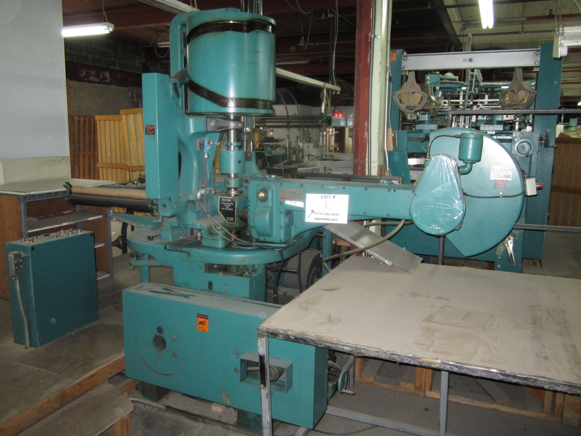 INCLUDING: CRATHERM & SMITH WRAPPER #1142 MODEL BNS SPOTTER 56 MODEL RBS S/N 56 AUTOMATIC GLUER ,ETC