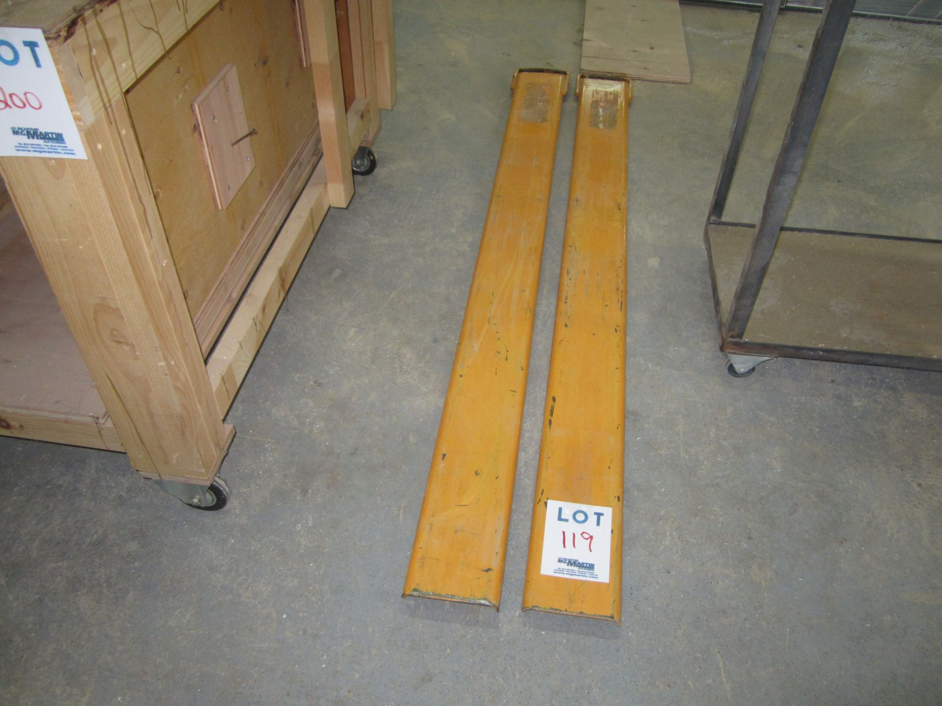 lot including forklift extensions 6 ft. X 6''