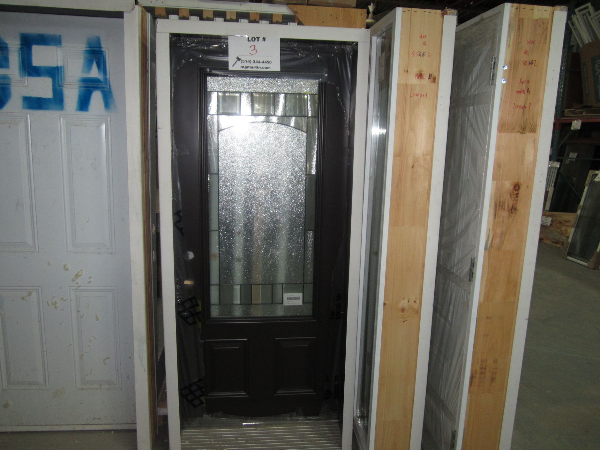 (New) Metal door 34'' with glass