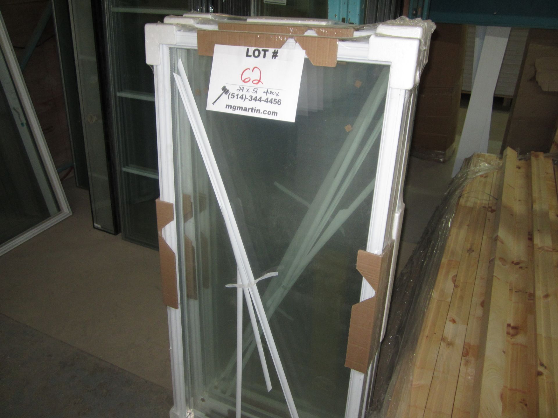 New glass door inserts approx. 24'' x 51''
