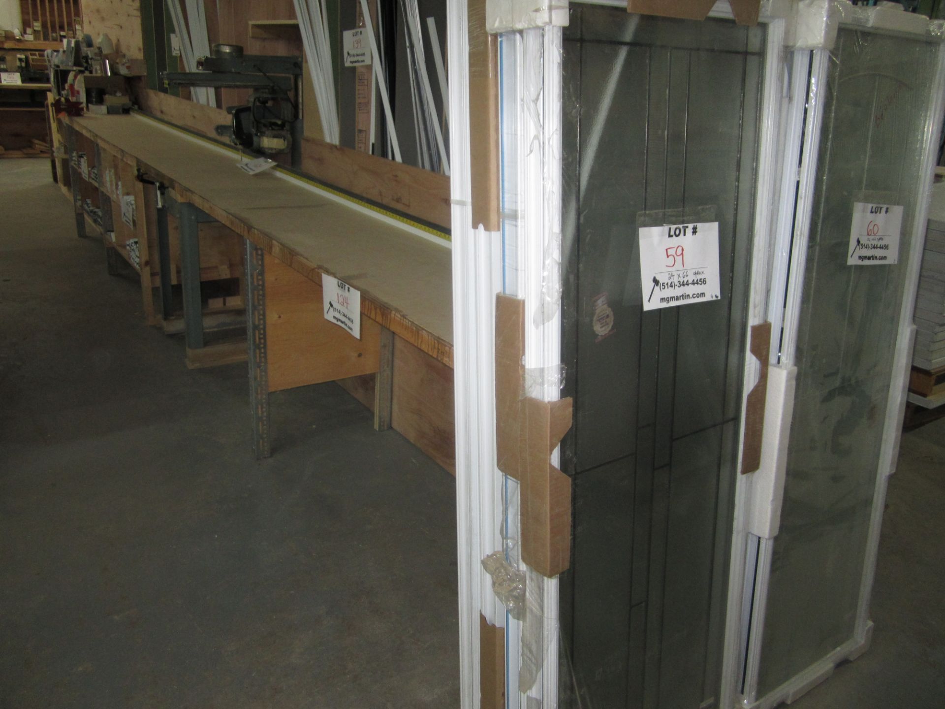 New glass door inserts approx. 24'' x 66''