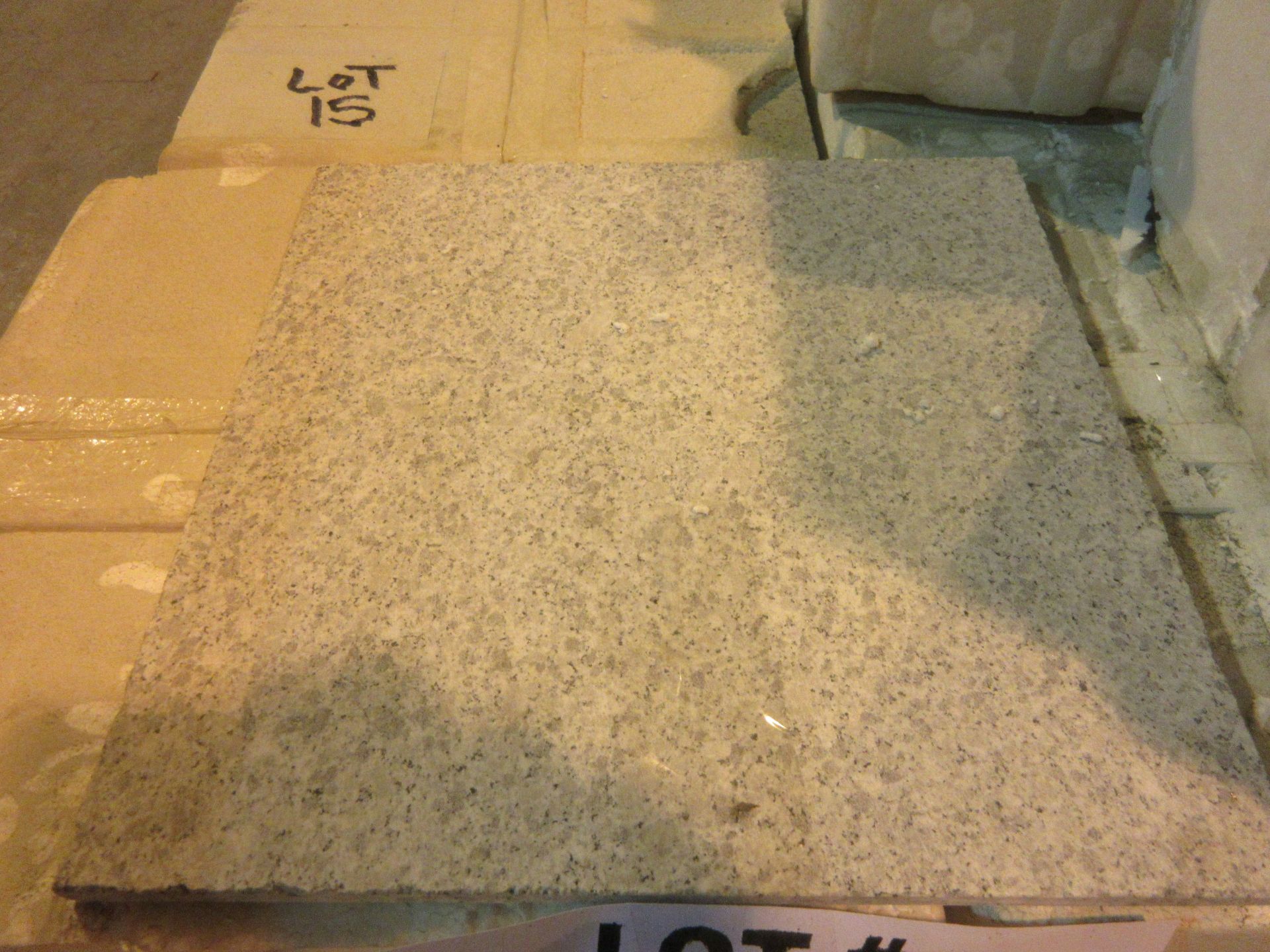 LOT 70 pieces - Gray torched granite 12"x 12"x 3/8"