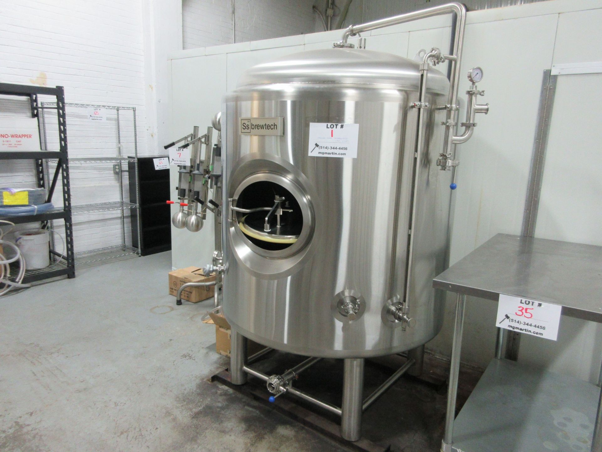 BREW TECH stainless steel tank (jacketed)1500 litres c/w electric glycol chiller model EXTRA 3/4