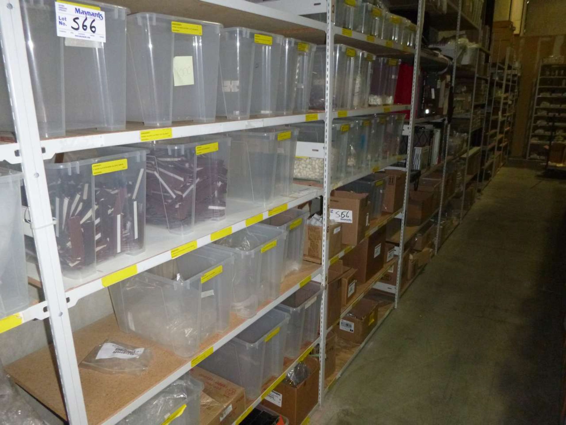 Lot of Marked Mixed Parts on 5-Sections of Shelving